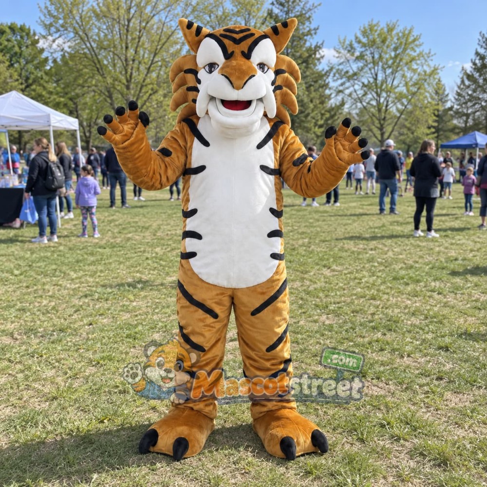 Orange Tiger Mascot Costume