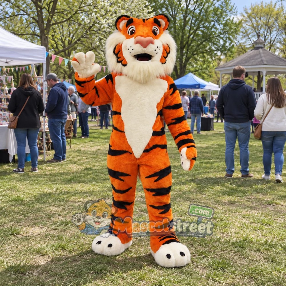 Orange Tiger Mascot Costume
