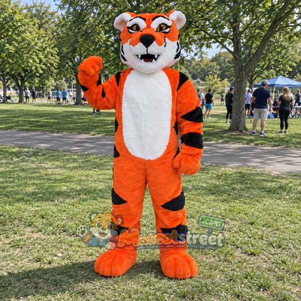 Orange Tiger Mascot Costume Orange Tiger Mascot Costume