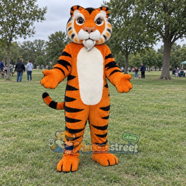 Orange Tiger Mascot Costume