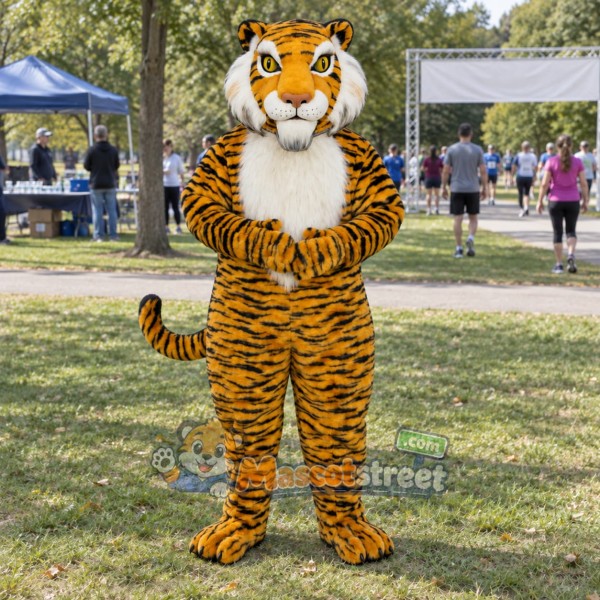 Orange Tiger Mascot Costume