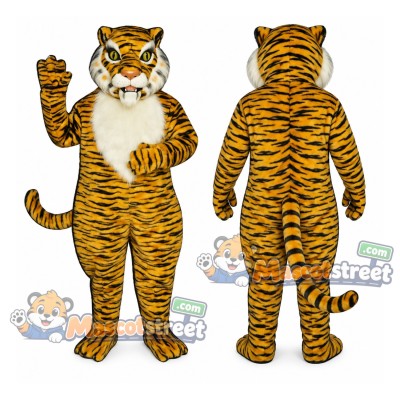 Orange Tiger Mascot Costume