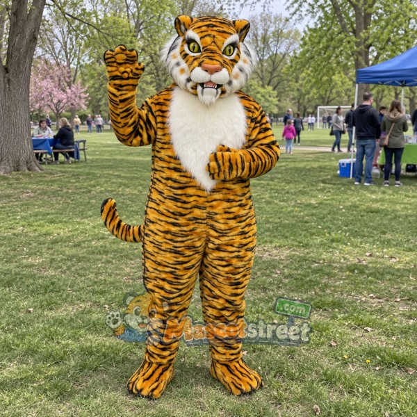Orange Tiger Mascot Costume