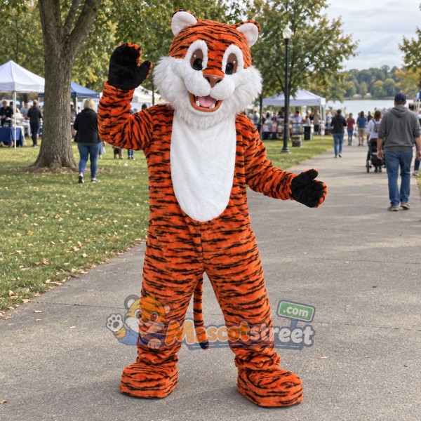 Orange Tiger Mascot Costume Orange Tiger Mascot Costume