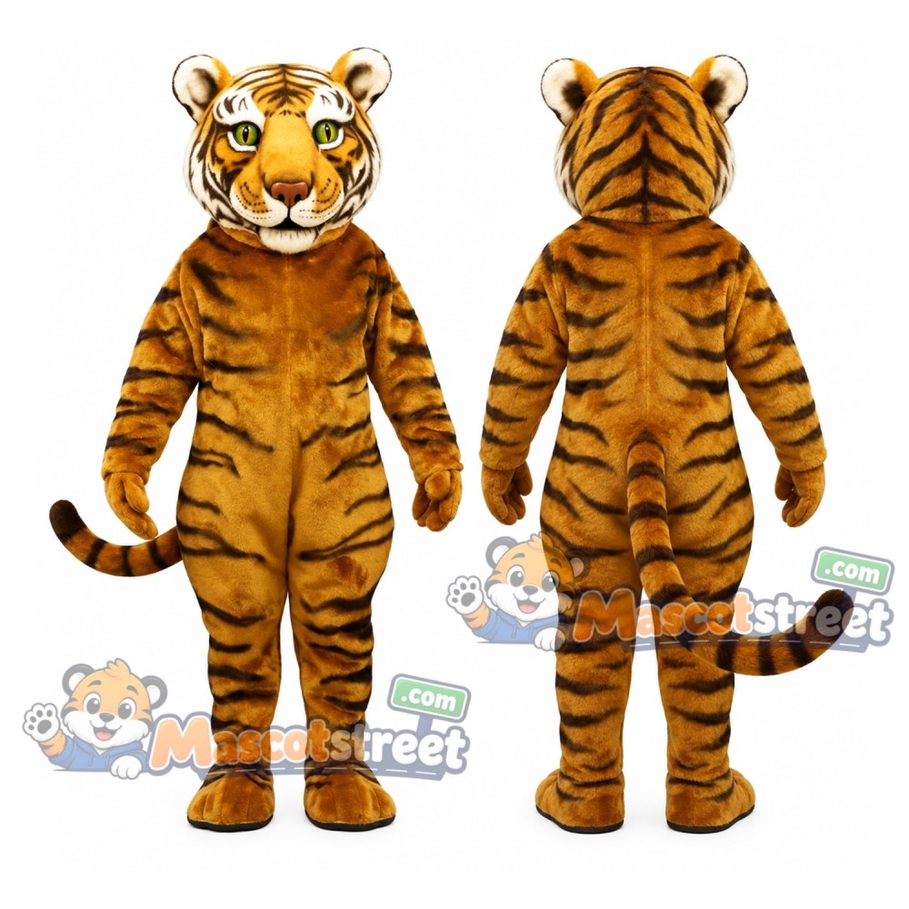 Brown Tiger Mascot Costume Brown Tiger Mascot Costume