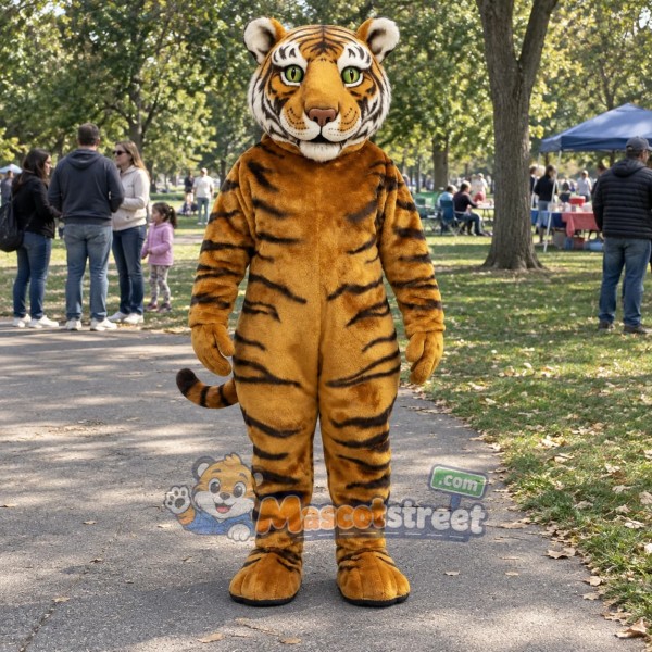 Brown Tiger Mascot Costume