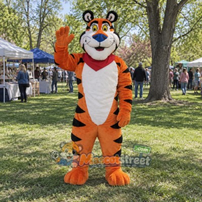 Orange Tiger Mascot Costume Orange Tiger Mascot Costume