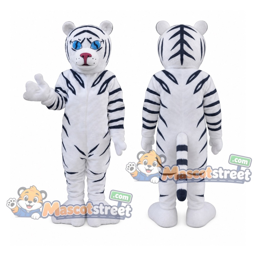 White Tiger Mascot Costume