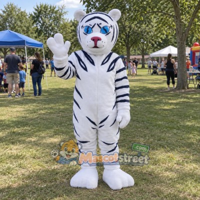 White Tiger Mascot Costume