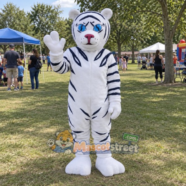 White Tiger Mascot Costume