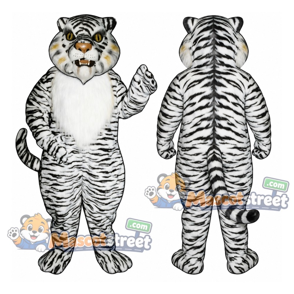 White Tiger Mascot Costume