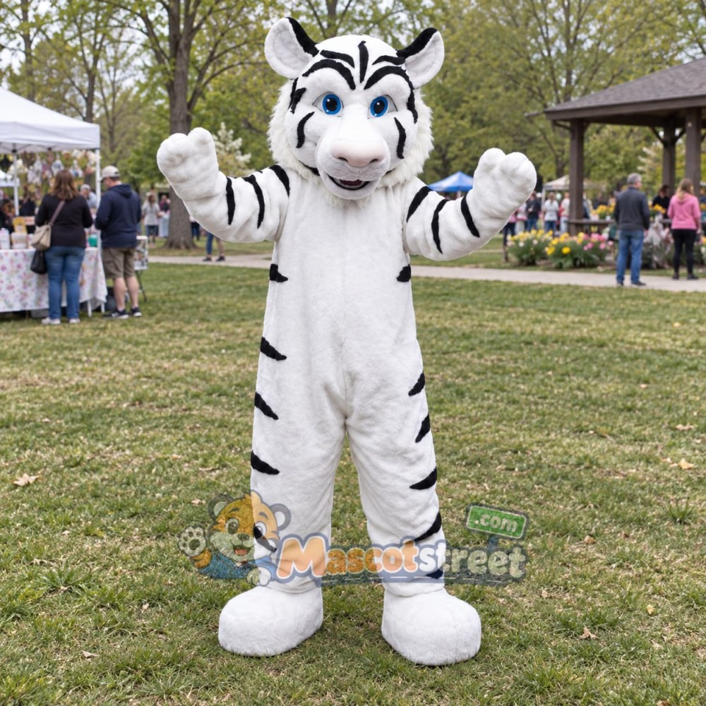 White Tiger Mascot Costume