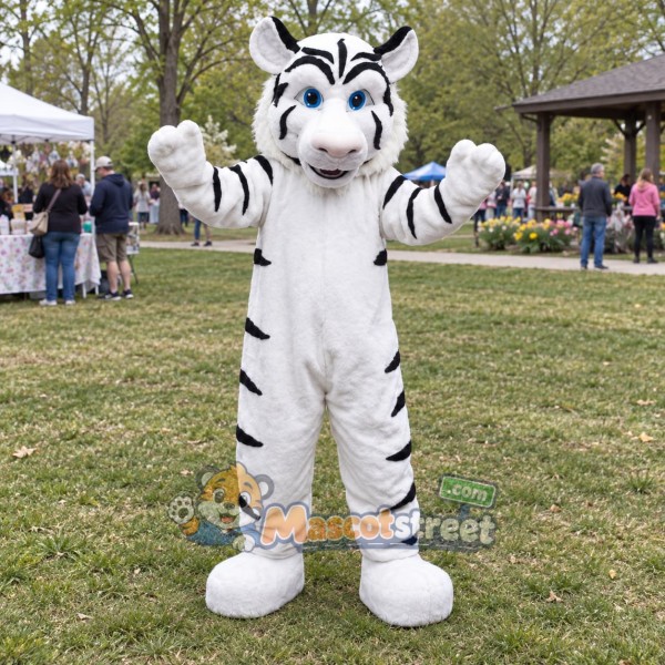 White Tiger Mascot Costume