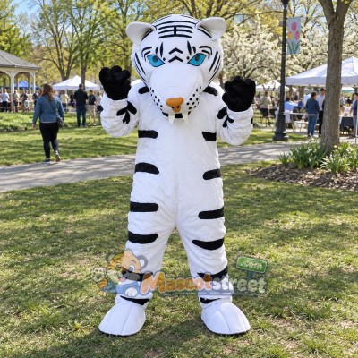 White Tiger Mascot Costume
