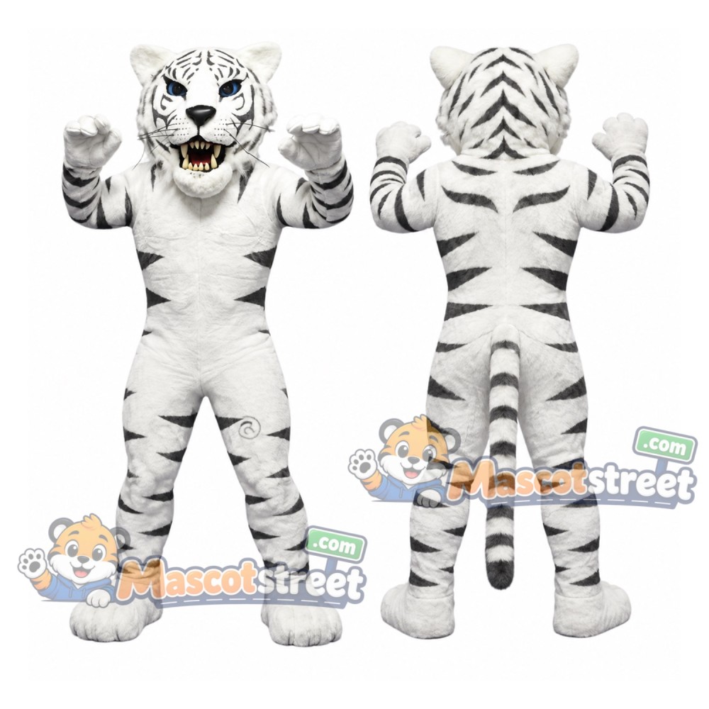 White Tiger Mascot Costume