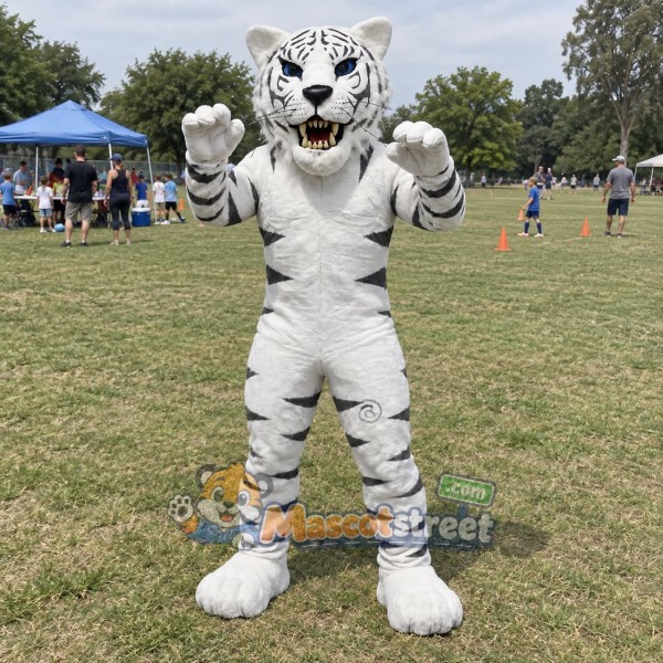 White Tiger Mascot Costume