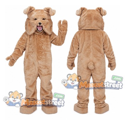 Tan Bulldog Mascot Costume Tan Bulldog Mascot Costume