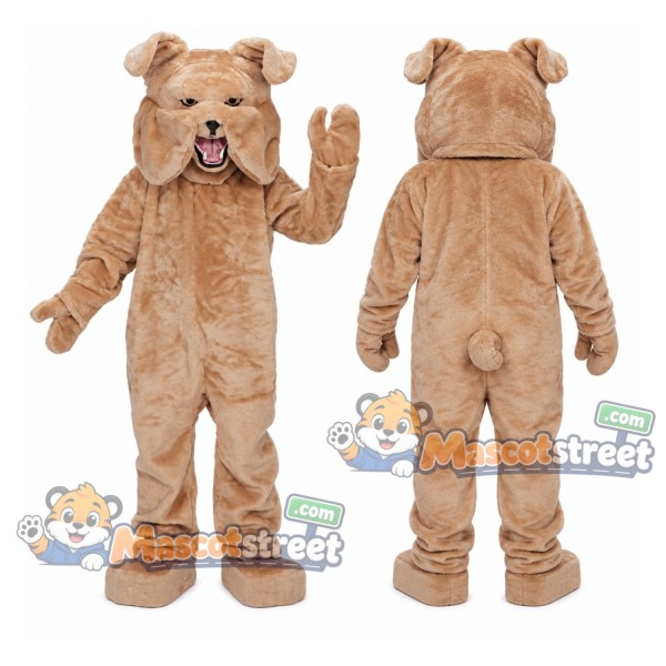 Tan Bulldog Mascot Costume