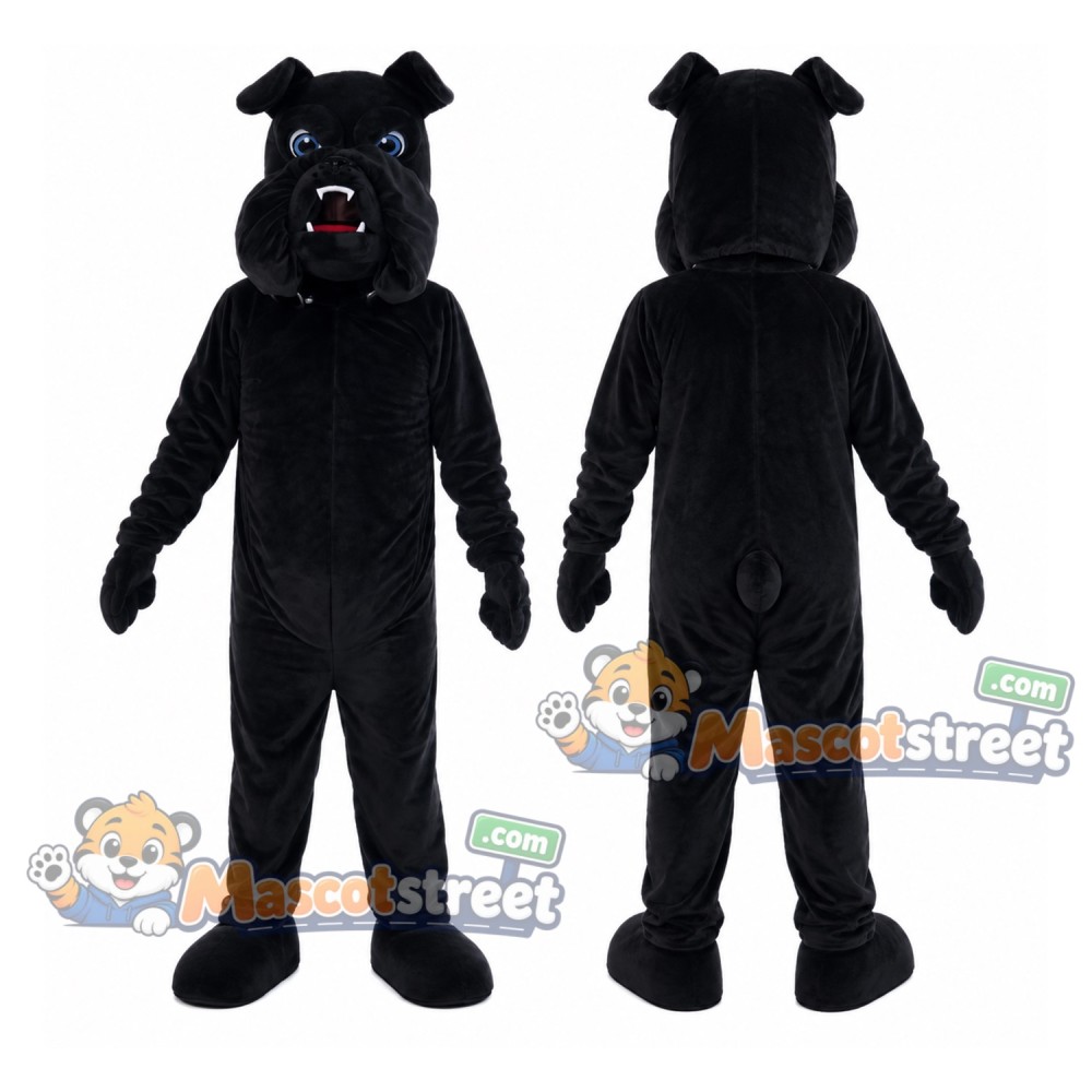 Black Bulldog Mascot Costume
