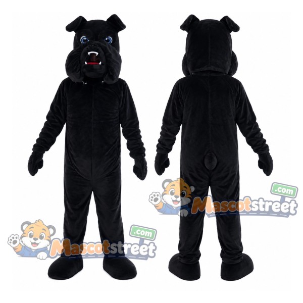Black Bulldog Mascot Costume