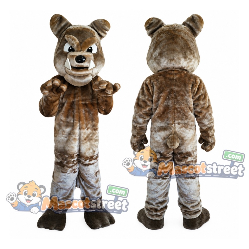Brown Bulldog Mascot Costume Brown Bulldog Mascot Costume