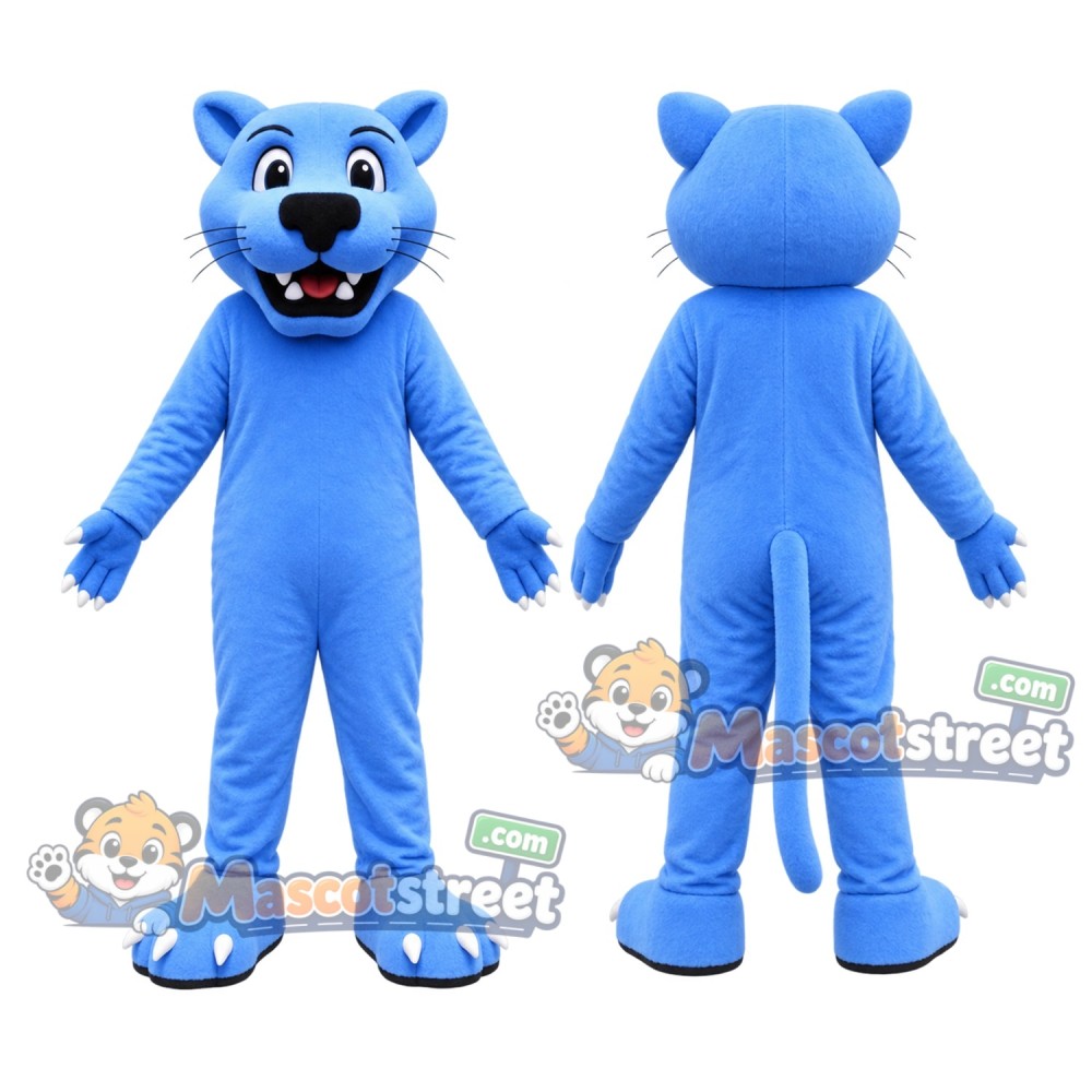 Blue Panther Mascot Costume Blue Panther Mascot Costume