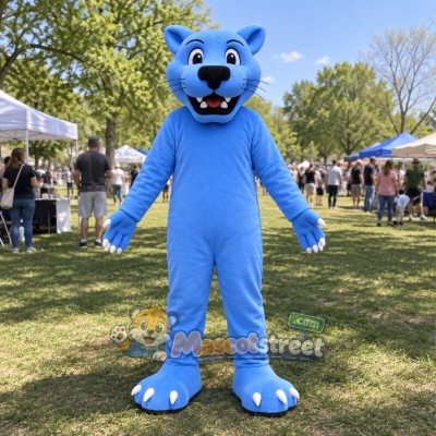 Blue Panther Mascot Costume Blue Panther Mascot Costume