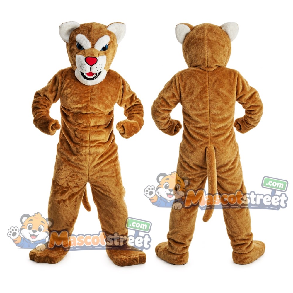 Brown Tiger Mascot Costume Brown Tiger Mascot Costume