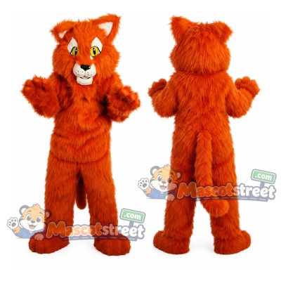 Orange Panther Mascot Costume Orange Panther Mascot Costume
