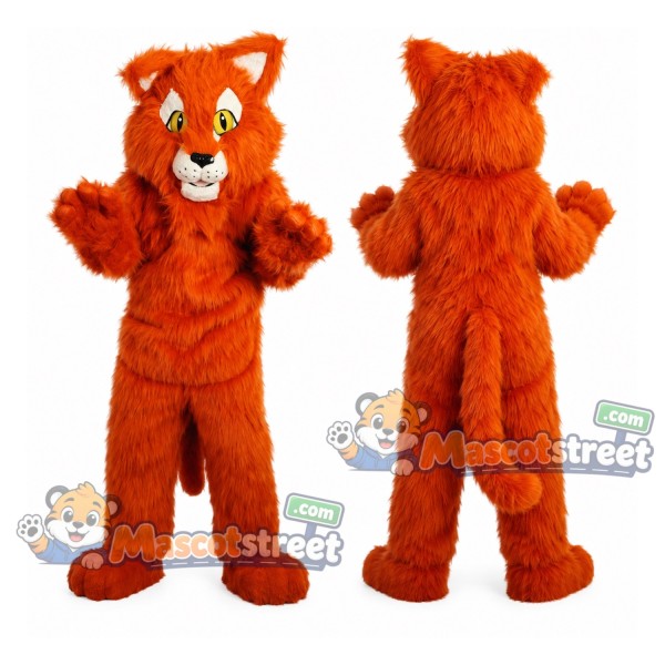 Orange Panther Mascot Costume