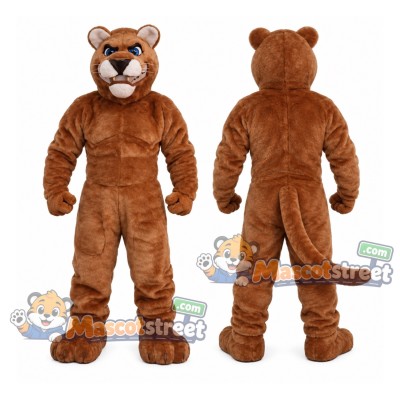 Brown Cougar Mascot Costume Brown Cougar Mascot Costume