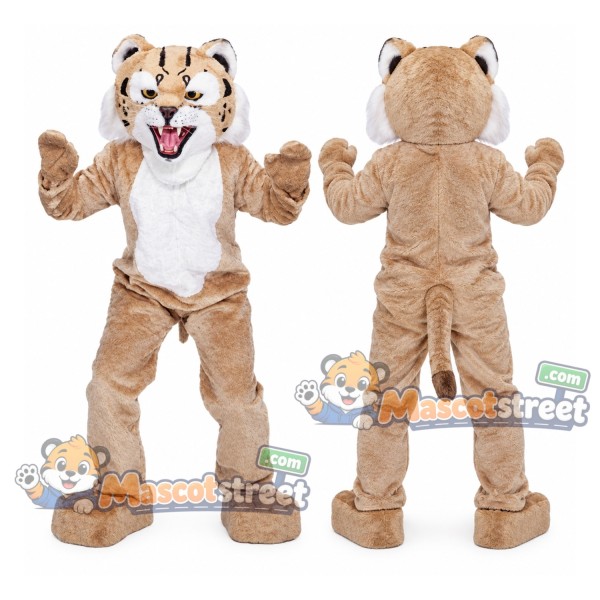 Tan Bobcat Mascot Costume