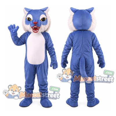 Blue Wildcat Mascot Costume Blue Wildcat Mascot Costume