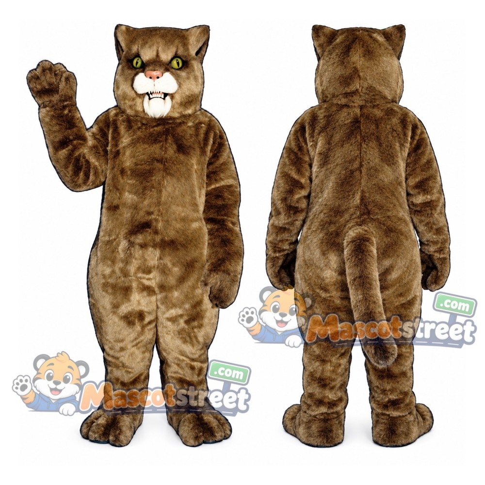 Brown Wildcat Mascot Costume Brown Wildcat Mascot Costume