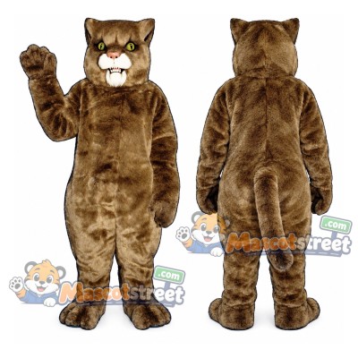 Brown Wildcat Mascot Costume Brown Wildcat Mascot Costume