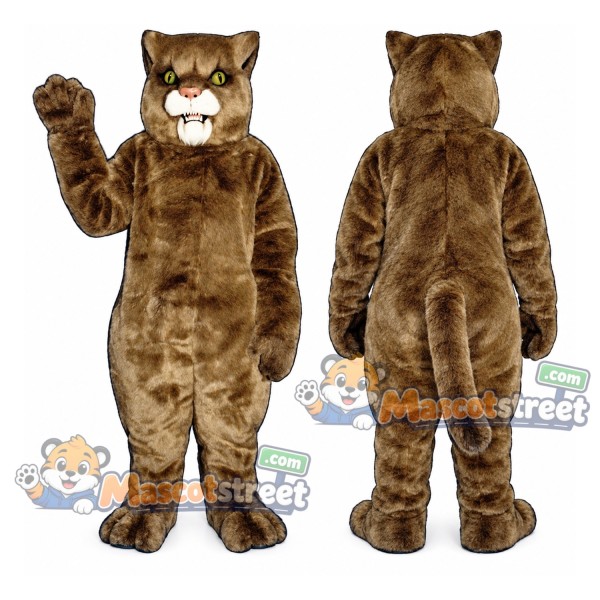 Brown Wildcat Mascot Costume