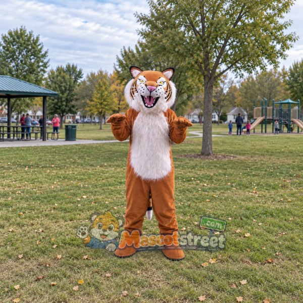 Orange Wildcat Mascot Costume