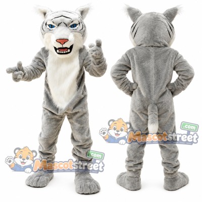 Gray Wildcat Mascot Costume