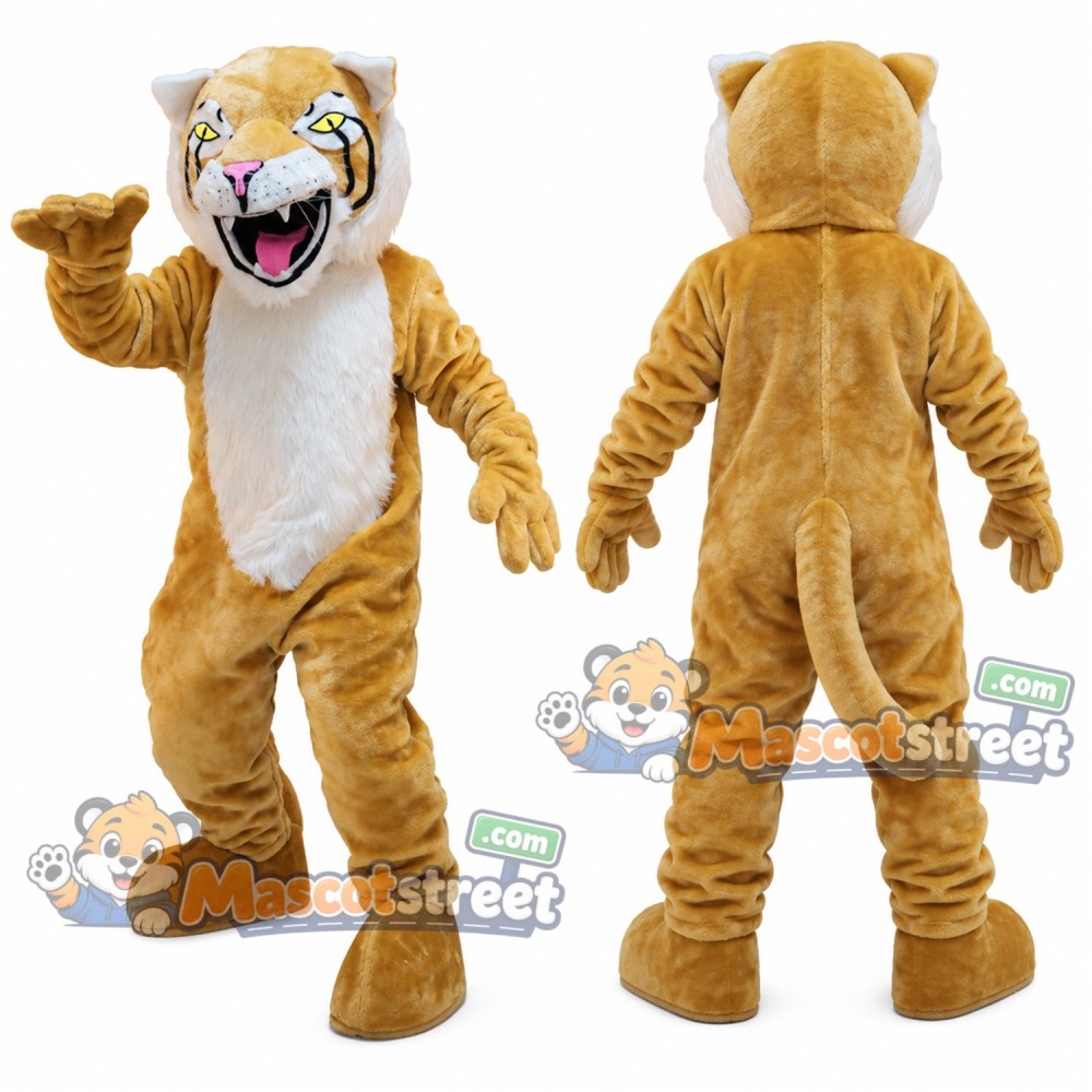 Tan Wildcat Mascot Costume Tan Wildcat Mascot Costume