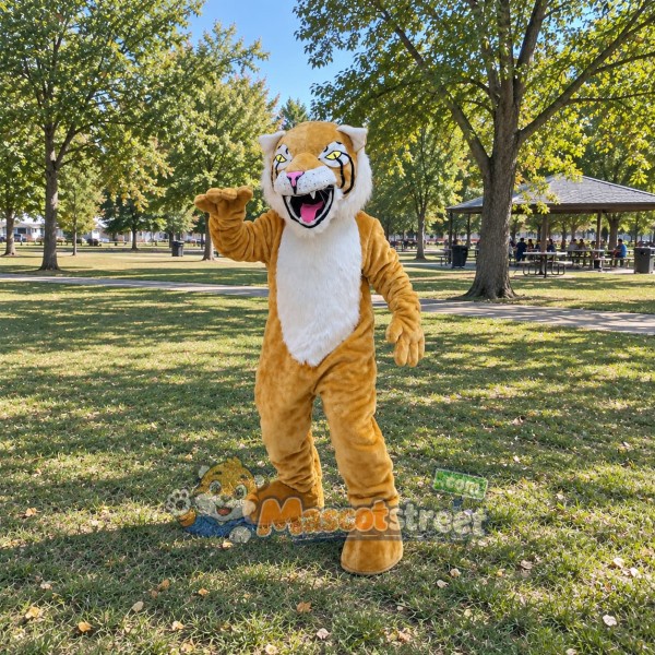 Tan Wildcat Mascot Costume