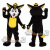 Black Wildcat Mascot Costume with Black Hat