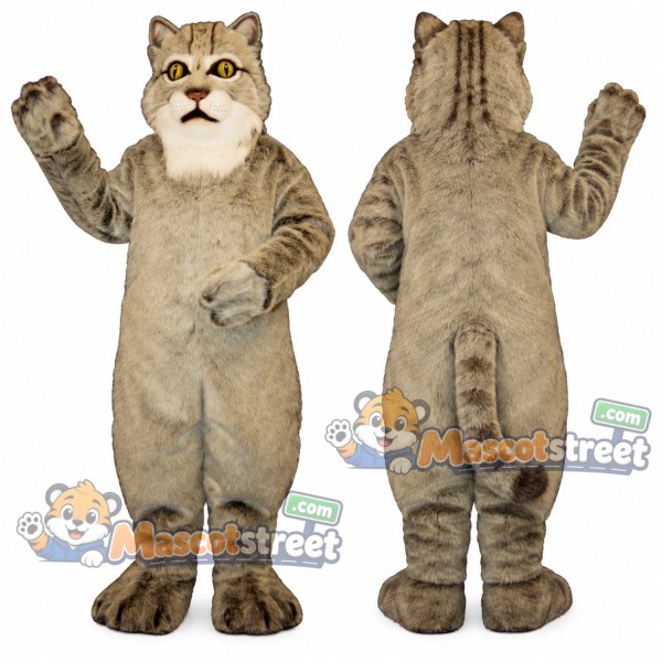 Gray Lynx Mascot Costume