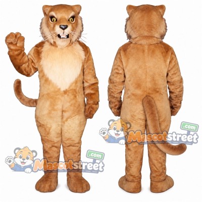 Tan Cougar Mascot Costume Tan Cougar Mascot Costume