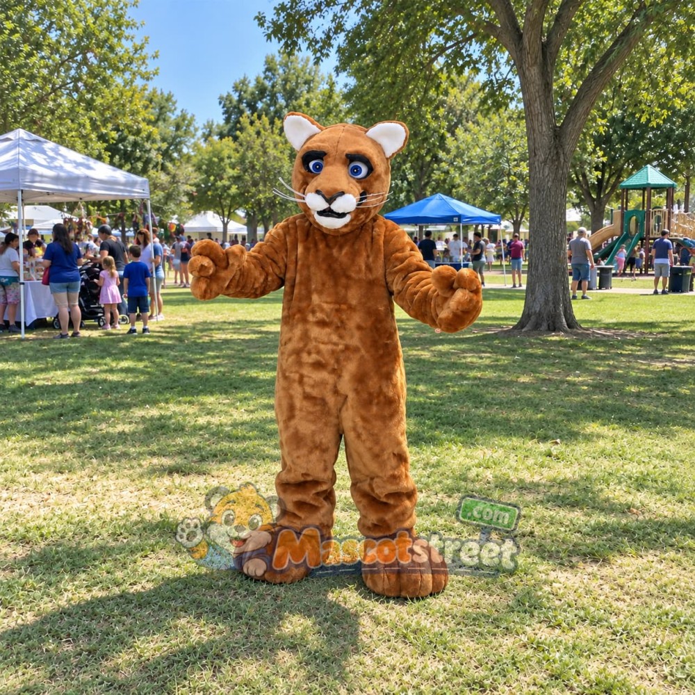 Brown Leopard Cub Mascot Costume Brown Leopard Cub Mascot Costume