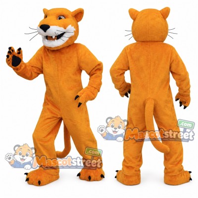 Orange Cougar Mascot Costume Orange Cougar Mascot Costume