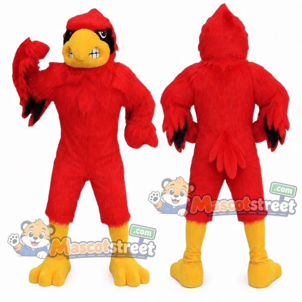 Red Cardinal Mascot Costume with Red Cap