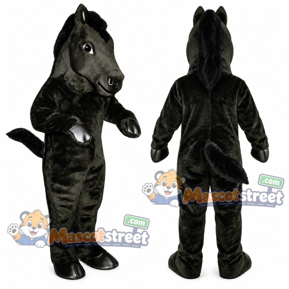 Black Horse Mascot Costume