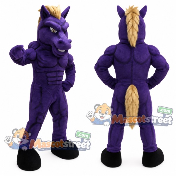 Purple Horse Mascot Costume