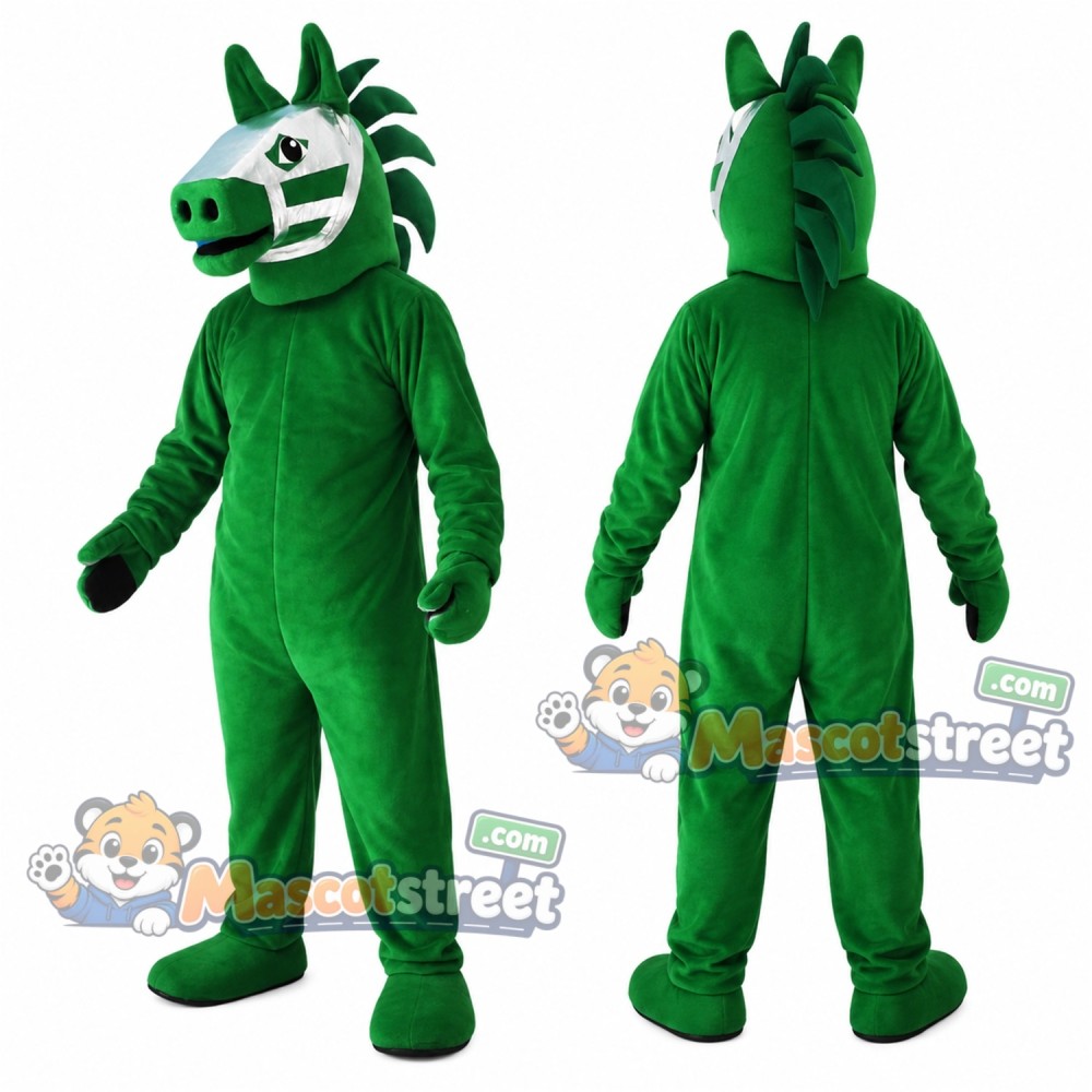 Green Horse Mascot Costume