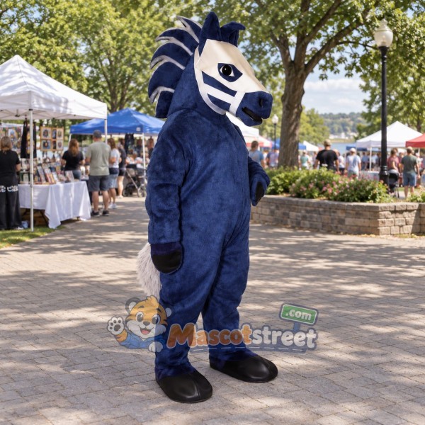 Navy Horse Mascot Costume